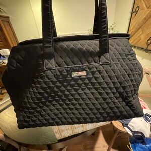 Vera Bradley Tote Organizer Bag - Black quilted